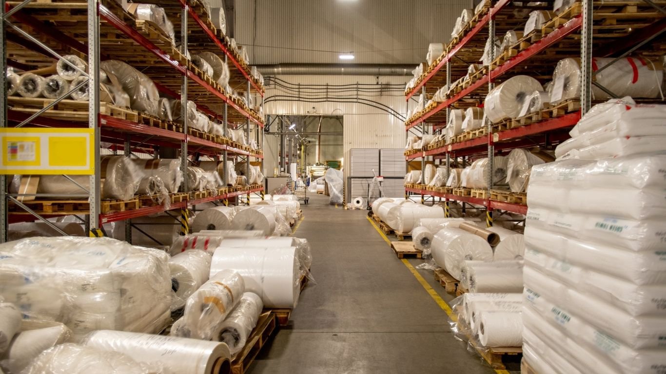 Rail-served warehouse supporting paper industry distribution