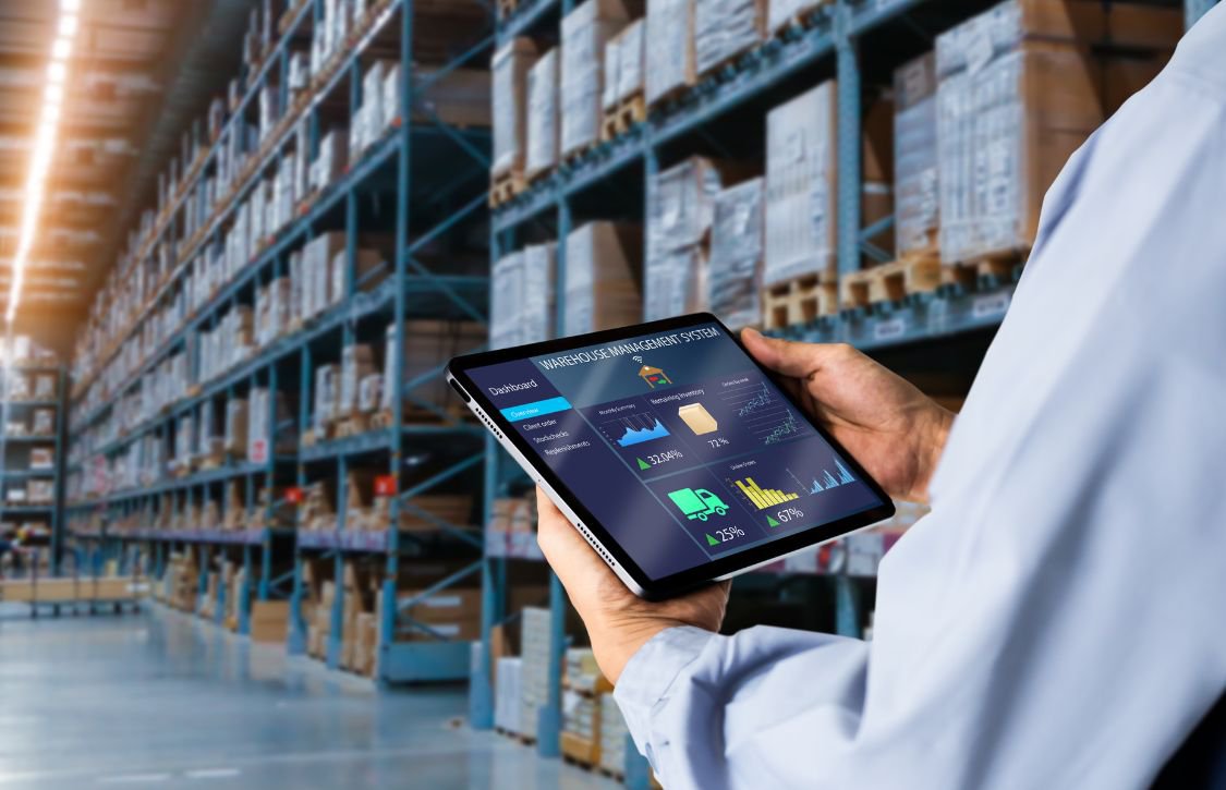 tablet showing netsuite warehouse management sample interface